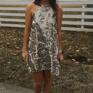 Show Me Your MuMu Silver Sequin Backless Dress